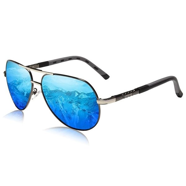 [옷자락] 남자 빅사이즈 블루 미러 포인트 보잉 선글라스