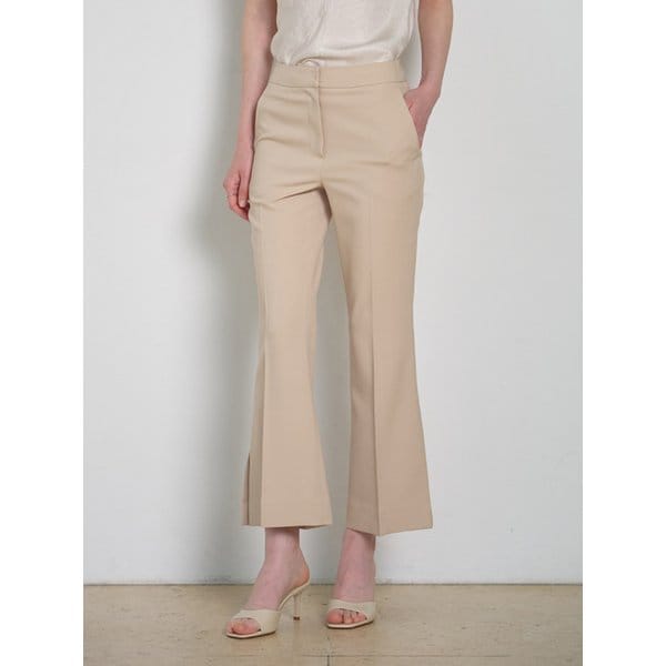 Slim boots-cut slacks_2colors