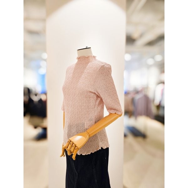 [파주점] [더아이잗컬렉션]쉬어링 하프 슬리브 블라우스 CR3A0BL921