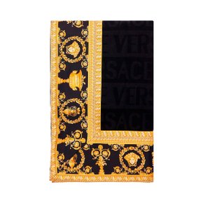 SSOG 베르사체 Home Accessories Versace i baroque wool blanket NERO GRIGIO ZPL141801