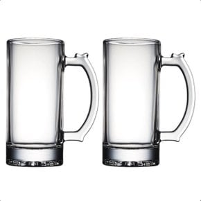 퓨어 맥주컵 대 480ml 2P 세트 예쁜 유리컵 선물용