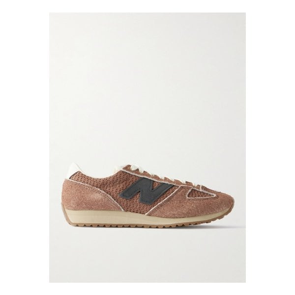 471 가죽 트리밍 스웨이드 우븐 스니커즈 브라운 46376663162972890