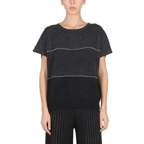 Fabiana Filippi FW22 MESH WITH SHINY DETAIL Sweatshirt MAD222W057H014VR3 MAD222W057H014VR3