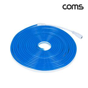 Coms LED Slim형 줄띠형 보급형 DC 전원 조명 12V 5M 블루