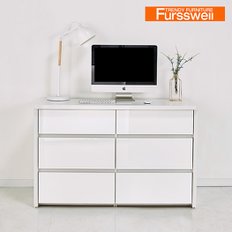 품질인증  정품자재사용/ 퍼스웰 로이스 UV하이그로시 1200와이드 3단서랍장(NC_010)
