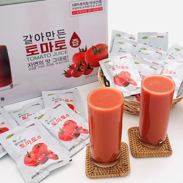 갈아서 끓인 생생 토마토즙100% 50포 100ml