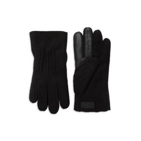 4105323 UGG Shearling Fur & Leather-Trim Tech Gloves - BLACK 68398164