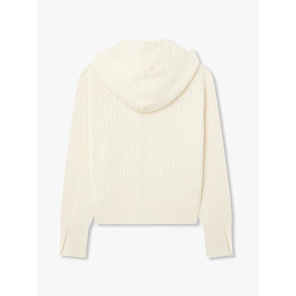 [리오더] 리브드 후드 집업 가디건_아이보리 7116250303