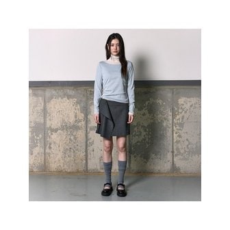 구호 플러스 [Soft Rib+] Boat Neck TShirts  Sky Blue (KE6140M05Q)