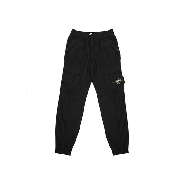 라프리마 스톤아일랜드 남성 와펜 패치 블랙 조거팬츠 K1S153100017-S0003-V0029
