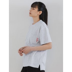 Pocket logo 반팔티셔츠 BK3976_멜란지화이트