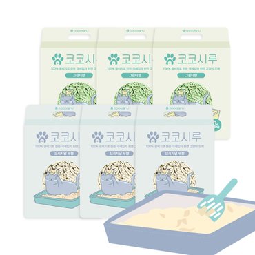 코코시루 고양이두부모래 C15TCL 7L 6개입(1box) 먼지없는모래 극세입자