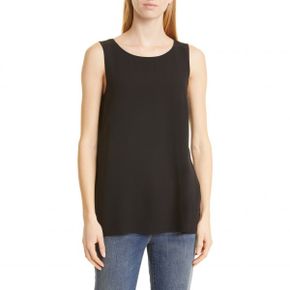 4627274 Eileen Fisher Ballet Neck Silk Tunic Top