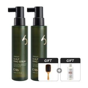 스칼프 싹 세럼 탈모 토닉 140ml 2개 (+퍼퓸샴푸 200ml + 우드브러쉬 증정)