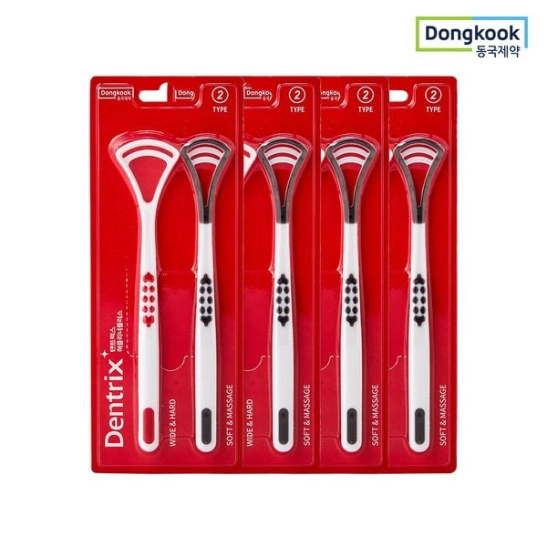 덴트릭스 혀클리너 플러스 설태제거 구취 입냄새제거(2개입) 4개