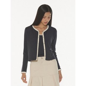 ANNA CARDIGAN SLEEVELESS SET - NAVY