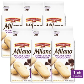  Pepperidge Farm 페퍼리지팜 밀라노 더블 다크 초콜렛 쿠키 213g 6팩