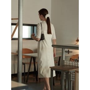 Ribbon layered dress - Off white