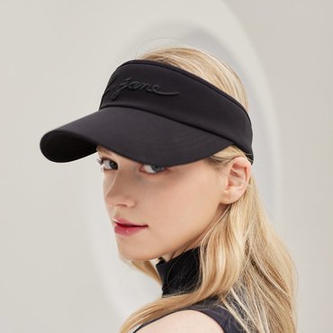 제이제인 여성 골프웨어 제이제인 심플 컬러 자수 선캡 (Black)