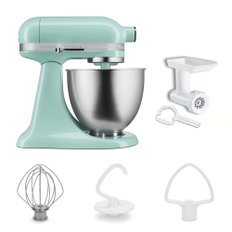 키친 에이드 KitchenAid 3.5QT 스탠드 믹서+후드 그라인더 특별 세트 아이스 블루