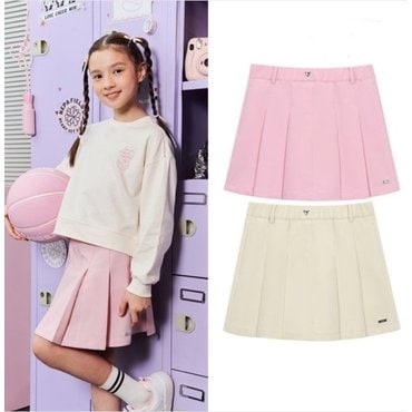 네파키즈 24FW  KK61801 스위트 하트 플리츠 스커트