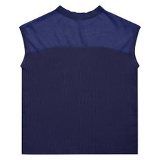 Sheer Mock Neck Sweater_NAVY