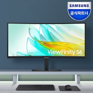 삼성 전자 뷰피니티 S6 S34C650U 34인치 커브드 와이드 모니터 USB-C 내장스피커 100Hz