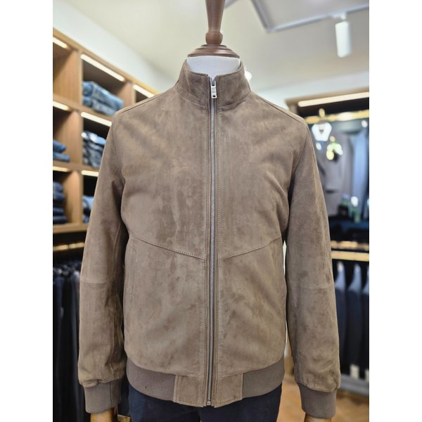 [여주점] 코오롱 브렌우드 남성 볼더레더 고트스웨이드 산양가죽 블루종 BRUDX26111BEX