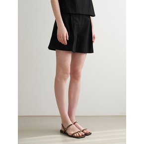 Standard linen short pants - black