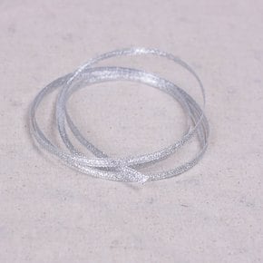 4mm 반짝이 은색리본