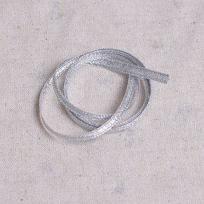 4mm 반짝이 은색리본