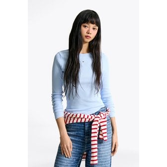 타미진스 여성 슬림 에센셜 립 티셔츠  T32F0TTO04SWT1 TOMMY JEANS