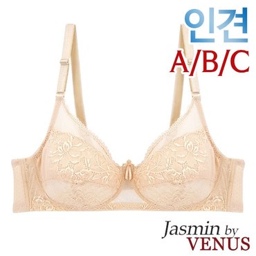 비너스자스민 인견 노와이어 풀컵 홑겹브라1종(JBR1308)80A-95C컵