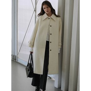 Mold Balmacaan Wool Coat [Ivory]