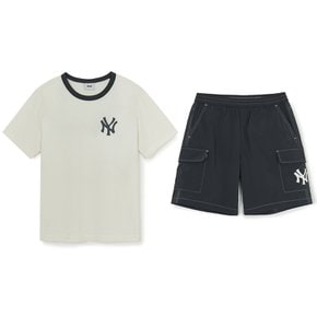 (공식) 25SS 스트릿 베이직 로고 티셔츠 세트 (2color) 7AS1B3253