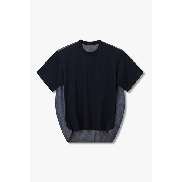 남성 코튼 패치 라이트웨이트 데님 티셔츠 6426121110000