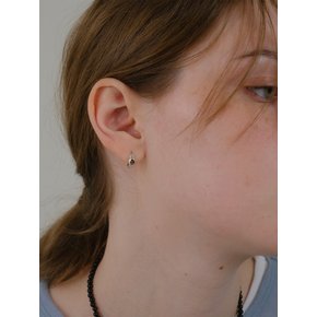 Petit stone earrings -Black