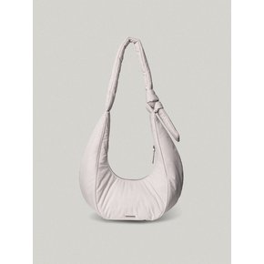 PADDED OVAL BAG [LIGHT GRAY - COTTON]