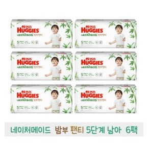 하기스 2021 네이처메이드 밤부 팬티 5단계 (남아) 44매 x 6팩