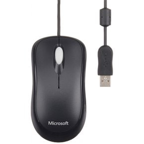 Microsoft Basic Optical Mouse P58-00071 : 3 USB Windows Mac Android 유선 버튼 양손 디자인