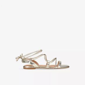 5466800 KG KURT GEIGER Riser metallic faux-leather sandals