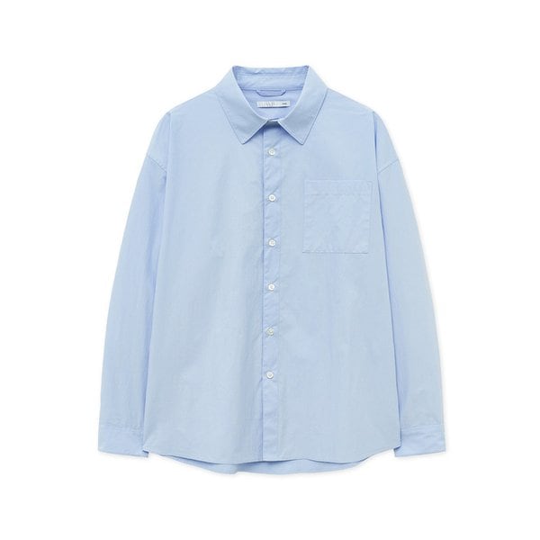 크런치 오버사이즈 원 포켓 셔츠 SKY BLUE