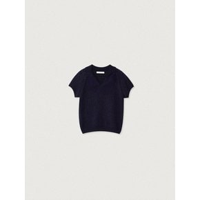 HOLGARMENT OPEN COLLAR KNIT [NAVY]