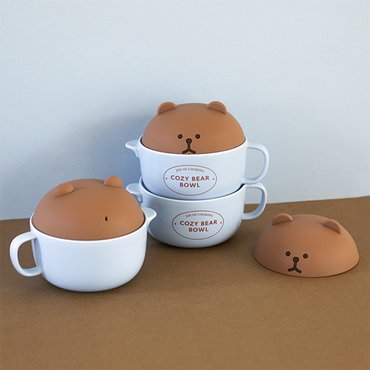 데일리라이크 코지베어 세라믹 전자레인지 용기(블루)