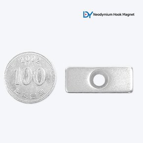 초강력 네오디움 사각 원형 사라자석 25x10x4mm