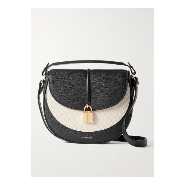 드멜리어 시에나 새들 가죽 트리밍 캔버스 숄더 백 베이지 1647597357778873