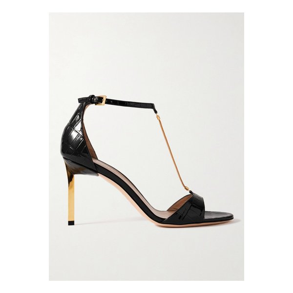 에마뉘엘 체인 장식 크로크 가죽 샌들 1647597333686735