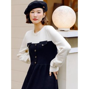 LS_Soft slim knitted sweater dress_BLACK