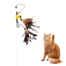 펄펙트 크런치 깃털 낚시대 고양이 낚시대 장난감 캣토이