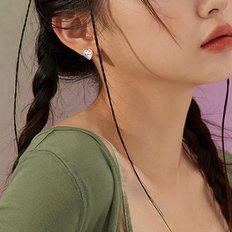 빛나는 하트 볼 실버925도금 귀걸이_IH